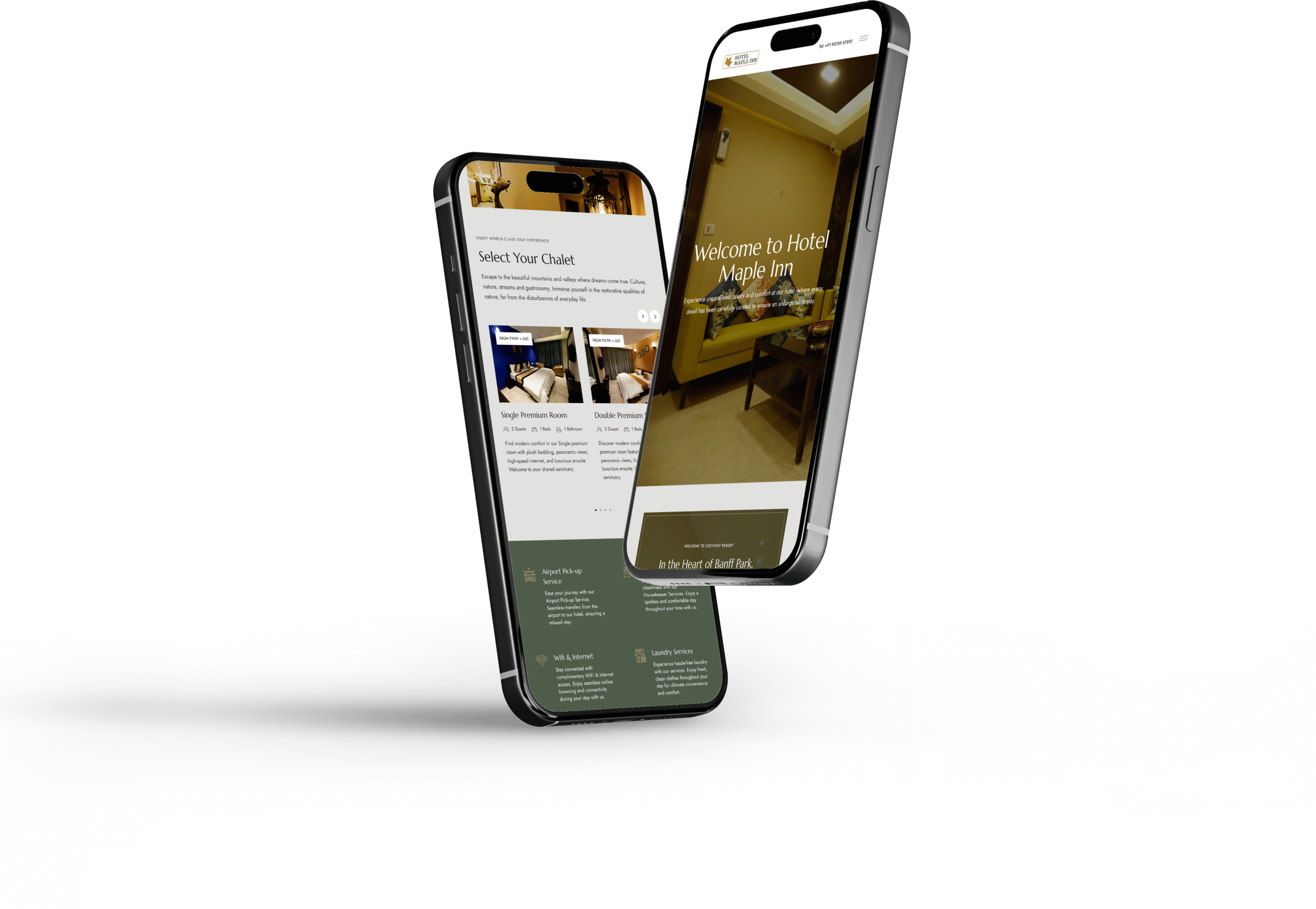 Hotel Maple Inn Ui mockup